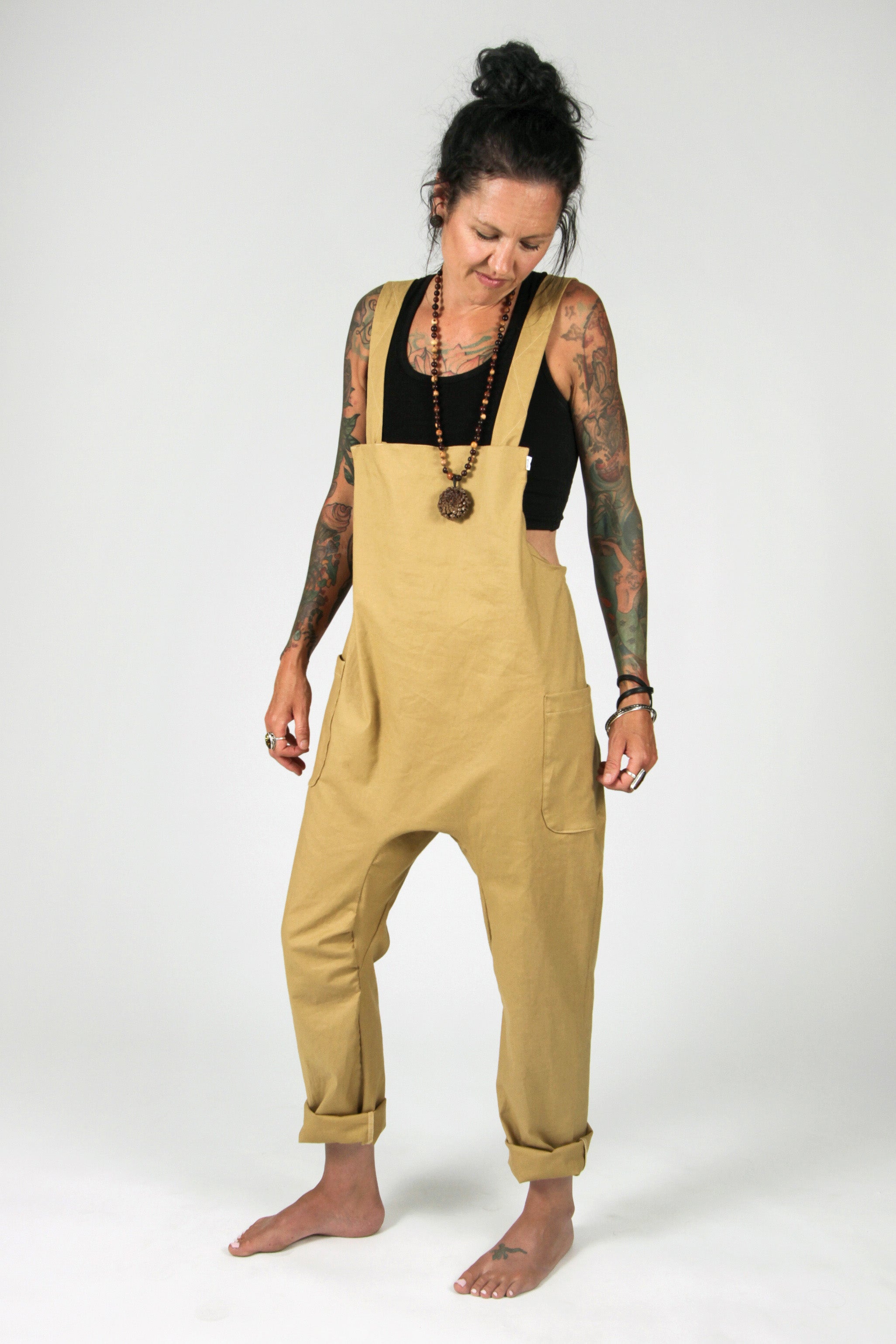 Boho Hobo Overall - Chai